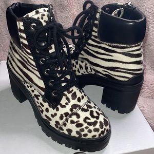 ALDO ANIMAL PRINT BOOTIES